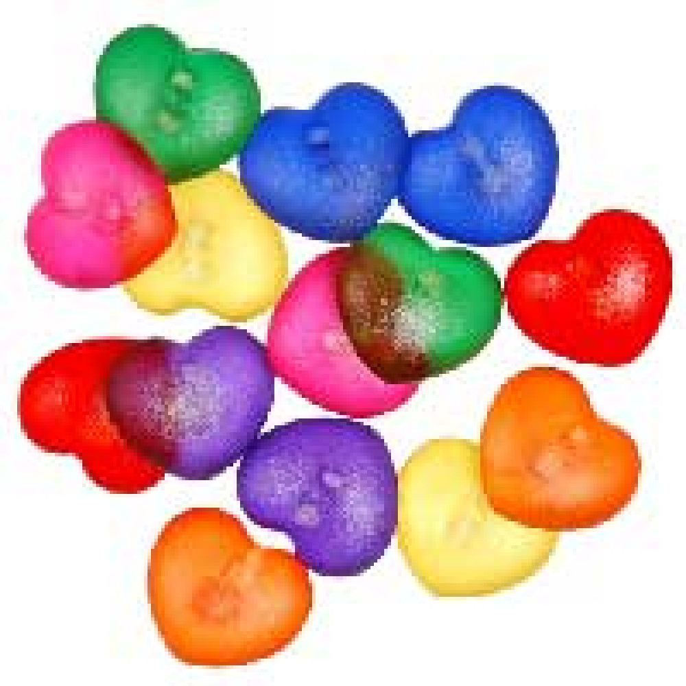 Bottoni Decorativi - Cuori Colorati